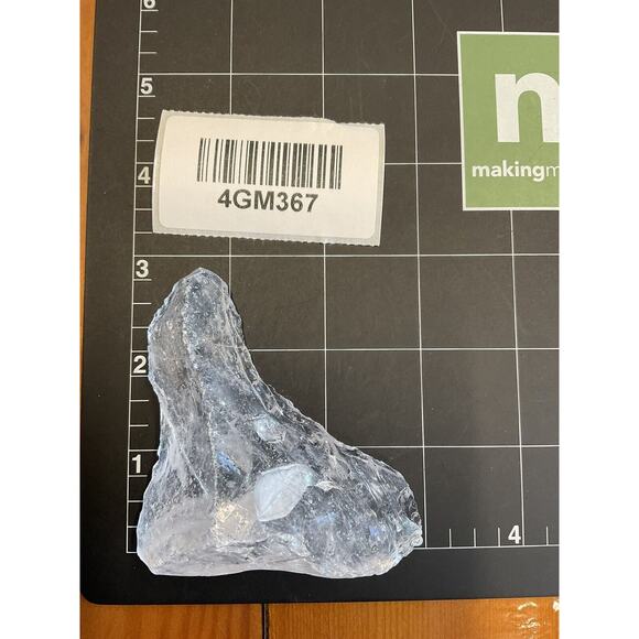 Clear Translucent Art Glass Cullet Glowing Manganese Slag Glass #4GM367 - Picture 7 of 7